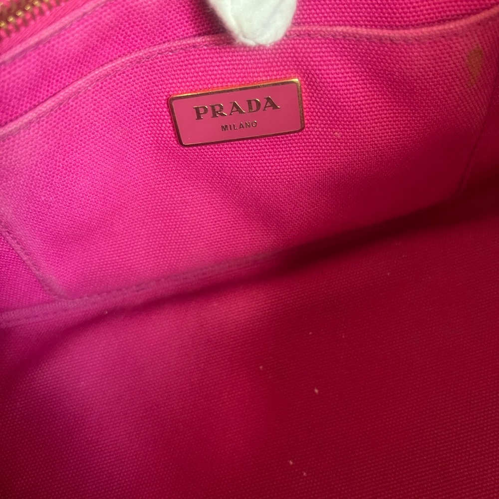 Prada Fuchsia Canapé small Canvas Tote - Picture 14 of 16